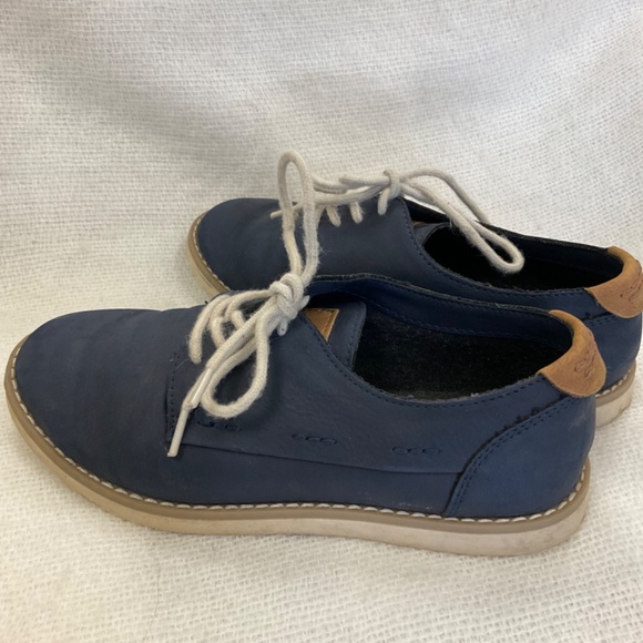 Zara Kid Boys Oxford Lace Up Shoes Blue Sz 4/5 EUR Sz 37 READ - Picture 6 of 9